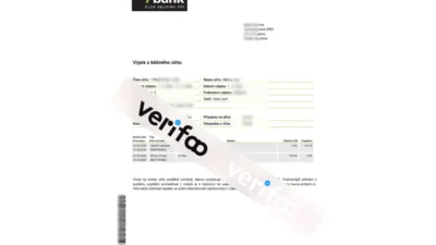 Slovakia Air Bank Statement Word And PDF Template