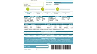Spain Credivalores Visa Statement Template in Word And PDF Format