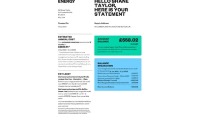 UK So Energy Utility Bill Word And PDF Template (3 Pages)
