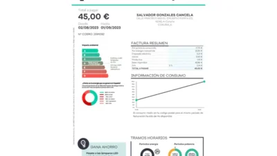 Spain Gaolania Servicios S.L. Electricity Bill Word And PDF Template (2 Pages)