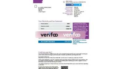 UK FirstUtility Gas Bill Template in Word And PDF Format