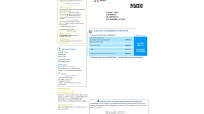 France Electricity EDF Utility Bill Word And PDF Template