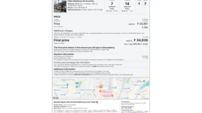 France Hotel Booking Confirmation Template in word and pdf format
