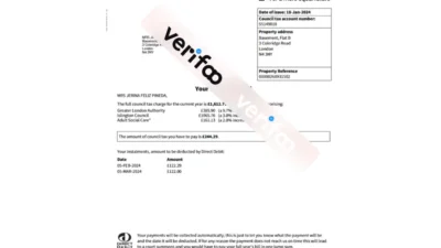 London council tax bill Template