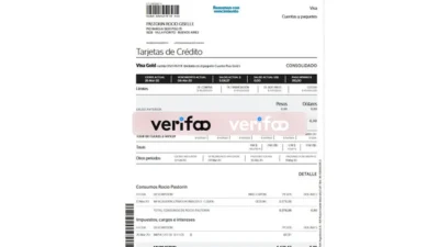 Argentina BBVA Bank Statement Template in word and pdf format
