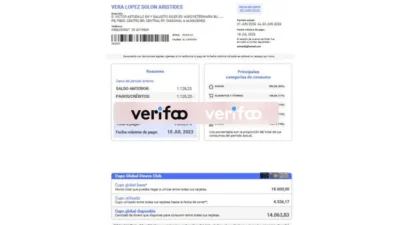 Ecuador Diners Club Bank Statement Template