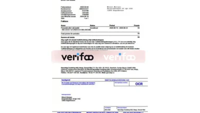 Norway–Sweden Gjensidige Insurance Invoice Template