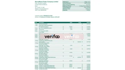 Spain Banca March Account Statement Template in word and pdf format