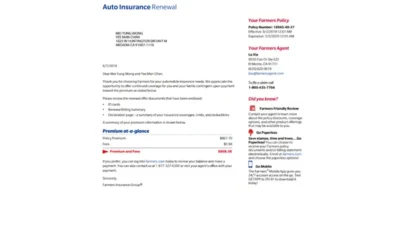 Farmers USA Auto Insurance Renewal Template – A Customizable Guide in PDF and Word Format
