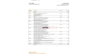 Mali Banque Atlantiaque Bank Statement Excel And PDF Template