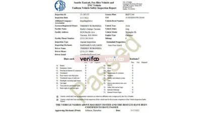 Seattle USA Vehicle Inspection Template – A Customizable Guide in PDF and Word Format
