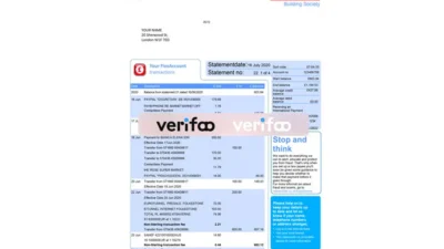 Free download Nationwide Bank Statement Template (8 Page)