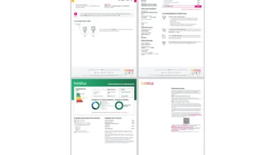 Spain Holaluz Electricity Bill Template in word and pdf format