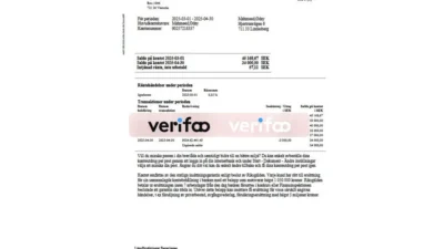 Sweden Länsförsäkringar Bank AB Kontoutdrag template in Word and PDF Format