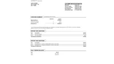 USA Chase Bank Statement Word And PDF Template Version 3