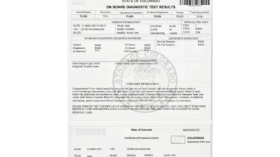 USA Colorado Vehicle Inspection Report Template in word and pdf format