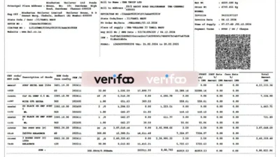 India Hindustan Unilever Ltd Tax Invoice Template in word and pdf format