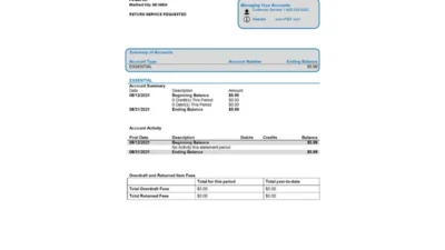 USA First International Bank Trust Bank Statement Word And PDF Template