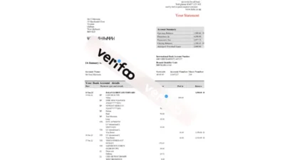 UK HSBC Bank Statement Template in Word And PDF format