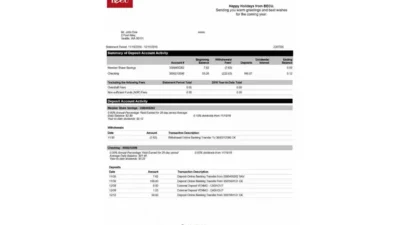 BECU Bank Statement
