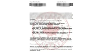 Canada Work Permit Approval Letter Template in Word and PDF Format