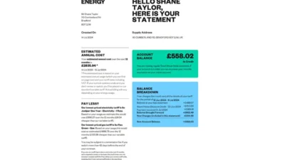 UK So Energy Electricity And Gas Utility Bill Word And PDF Template (3 Pages)