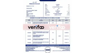 UAE Bank Statement in word And PDF Format (version3)