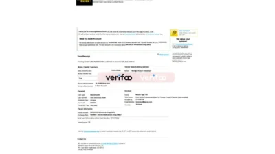 Western Union Money Transfer Receipt Template in Word and PDF Format