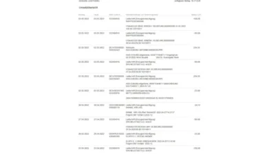 Germany Consors bank statement Template
