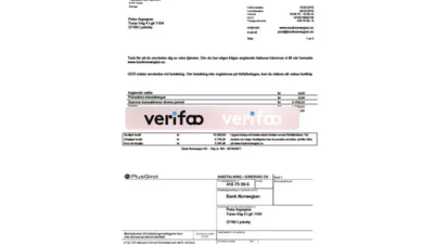 Sweden Bank Norwegian Bank Statement Template in word and pdf format