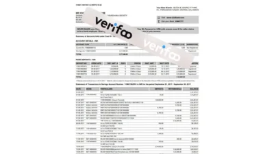 India ICICI Bank statement template in Word and PDF format
