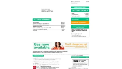 Australia Tango Energy Electricity Bill Word And PDF Template (2 Pages)