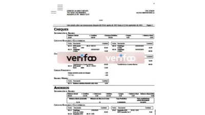 Puerto Rico Banco Popular de Puerto Rico Bank Statement Template in Word and PDF Format