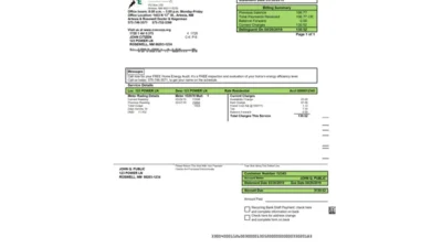 USA New Mexico Central Valley Electric Bill Word And PDF Template