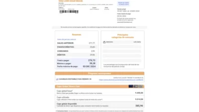 Ecuador Discover Credit Card Statement Word And PDF Template (6 Pages)