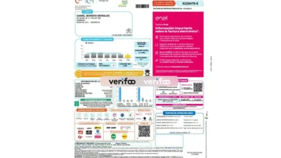 Colombia Enel Utility Bill Word And PDF Template (4 Pages)