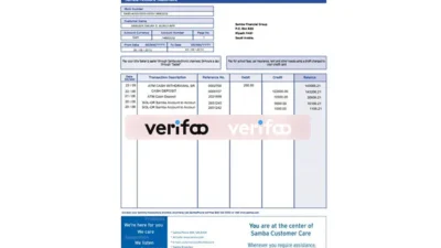 Samba Financial Group Template in word and pdf format