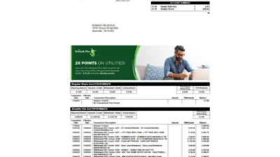 United States Choice Bank Statement of Account Template in word and pdf format