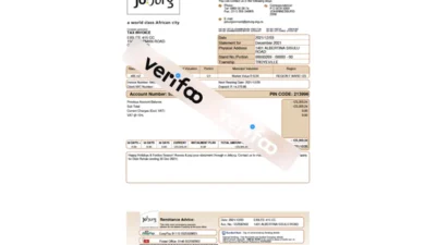 South Africa’s Tax Invoice Word And PDF Template