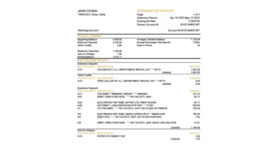 Qatar Doha Bank Statement Excel And PDF Template