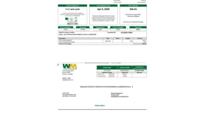 USA Waste Management Bank Statement Template