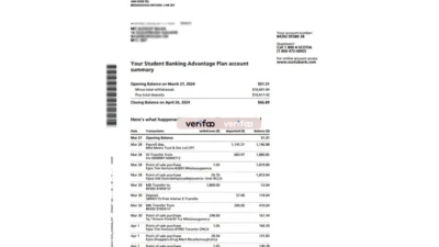 CANADA SCOTIABANK BANK STATEMENT Word And PDF Template (version2024)