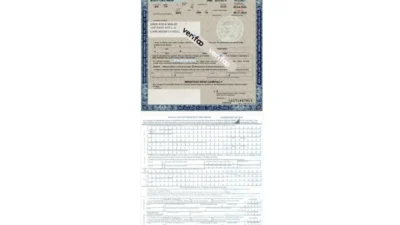 California Cart Title Front And Back in Word And PDF Format