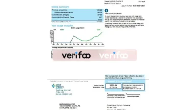 Duke Energy Bill template in Word and PDF format (V2026)
