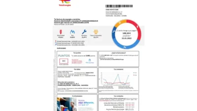 Spain TotalEnergies Electricity and Gas Bill Word And PDF Template (6 Pages)