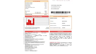 Spain Eneluz Electricity Utility Bill Word And PDF Template (2 Pages)