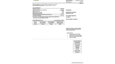 USA RGE Utility Bill Word And PDF Template (5 Pages)