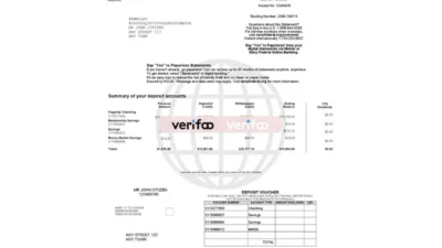USA Navy Federal Bank Statement Word And PDF Template (9 Pages)