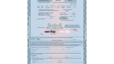 Pennsylvania Car Title Word And PDF Template