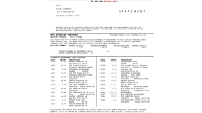 United States TCF Bank Statement Template in Word and PDF Format (version 2025)